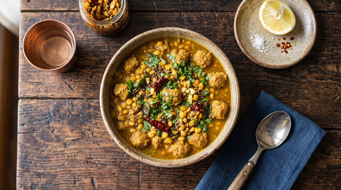 Chana Dal + Soya Protein Tadka Recipe | High-Protein Homemade Dal