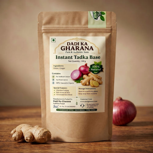 Ginger, Onion - Instant Tadka Base -Dadi Ka Gharana