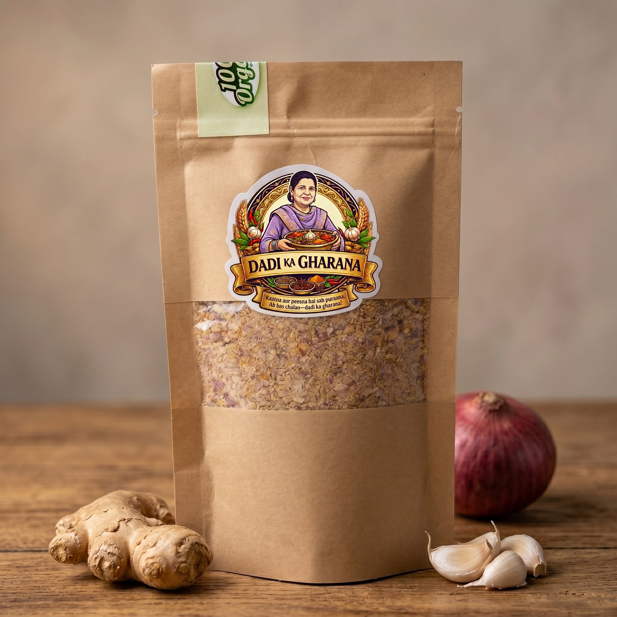 instant tadka base - ginger, garlic, onion - Dadi Ka Gharana